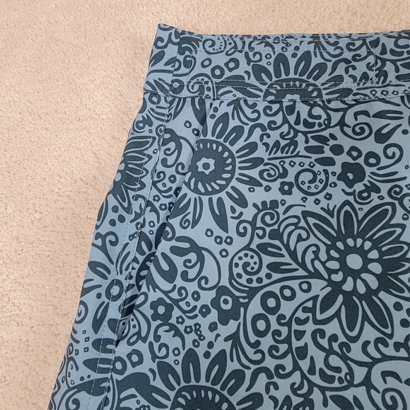 RipSkirt Hawaii Women's L Tuscan Blues Floral Paisley Quick Dry Wrap Skirt - Picture 6 of 11